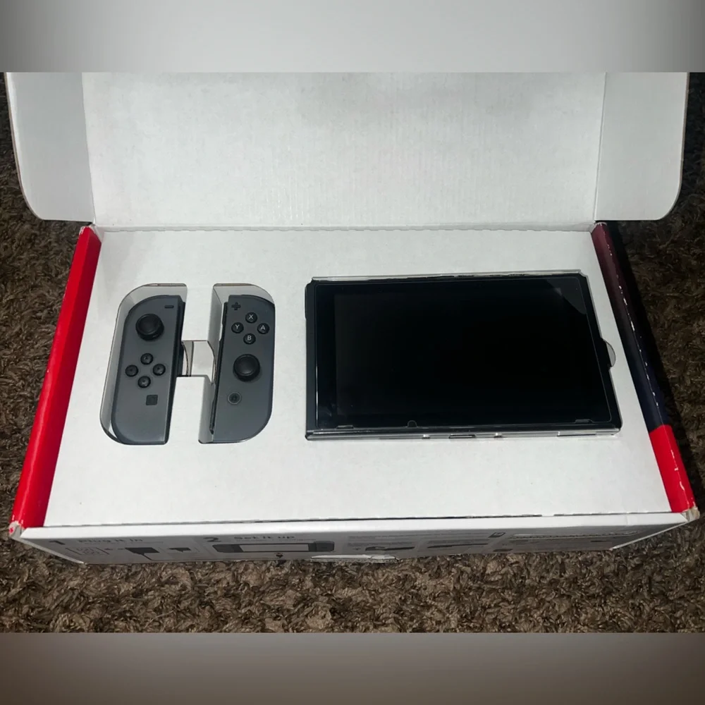 Nintendo Switch Console with Black and Gray Joy-Con